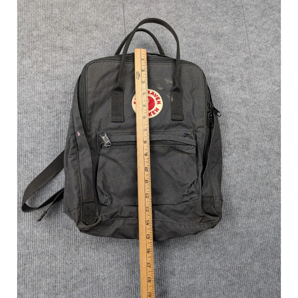Fjallraven Kanken Backpack Black Outdoors Hiking Lightweight Utility School Bag